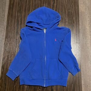 Boys Blue Size 7 Ralph Lauren Polo LS Hoodie